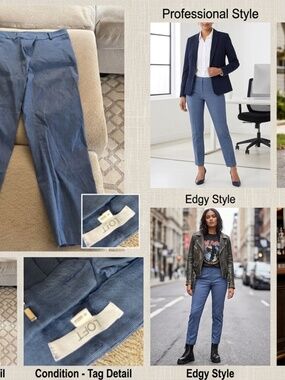 LOFT Blue Tailored Trouser Pants - Size 10 - Professional Workwear